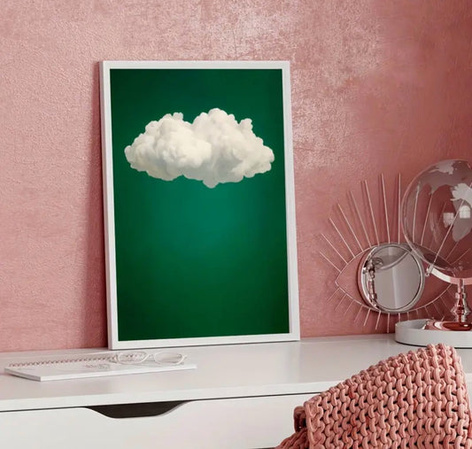 Cloud on Green Print