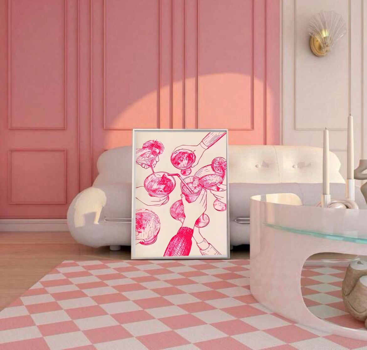 Pink Cheers Print