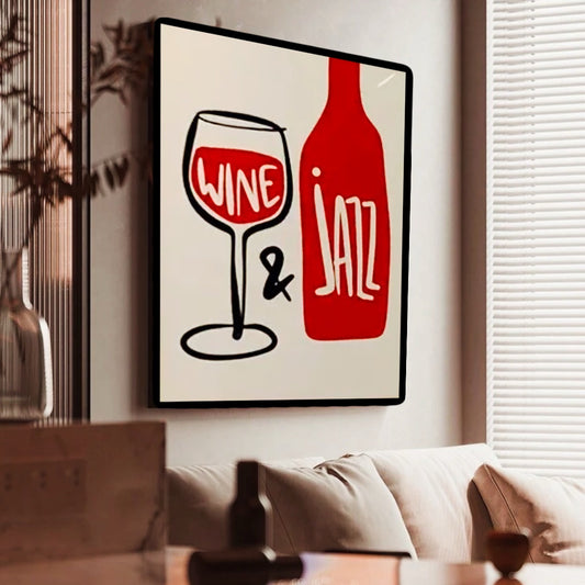 Wine & Jazz Print