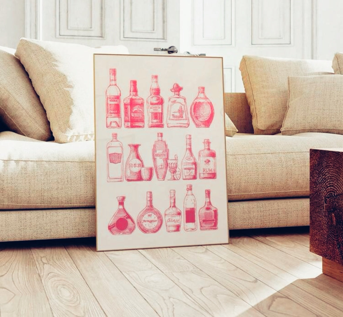 Pink Beverages Print