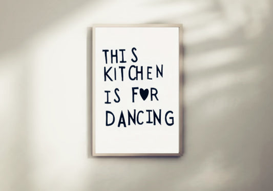 This Kitchen is for Dancing II Black