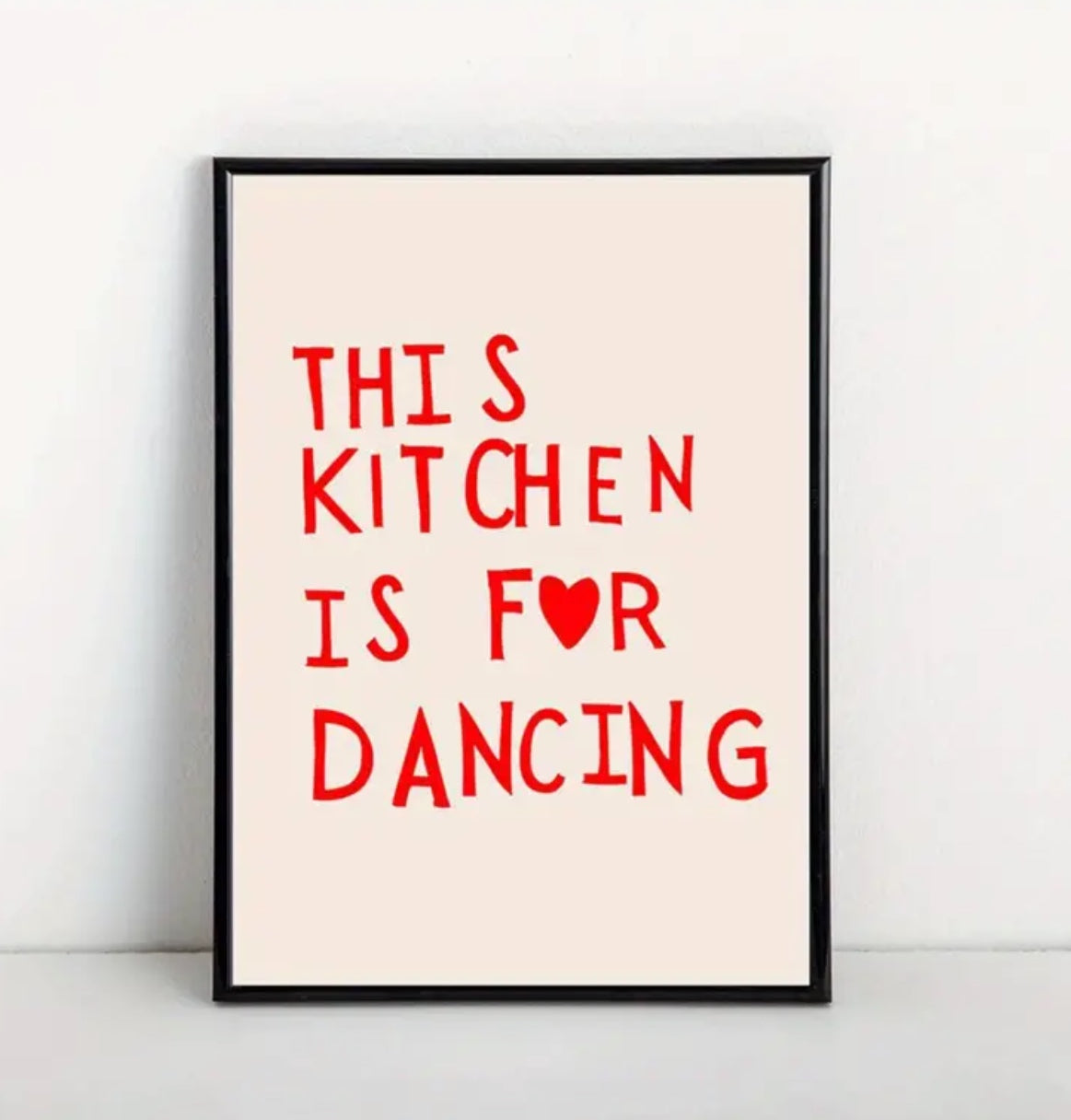 This Kitchen is for Dancing Red Print