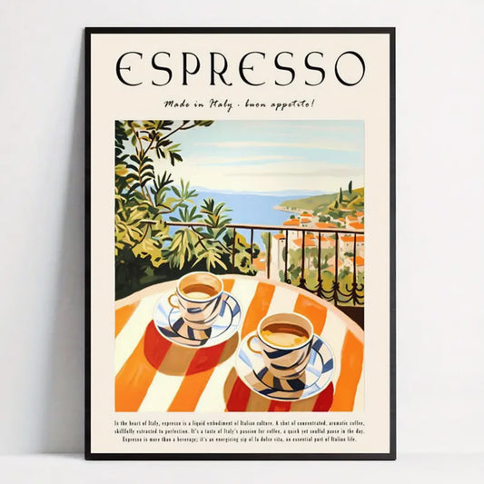 Espresso Vintage Print